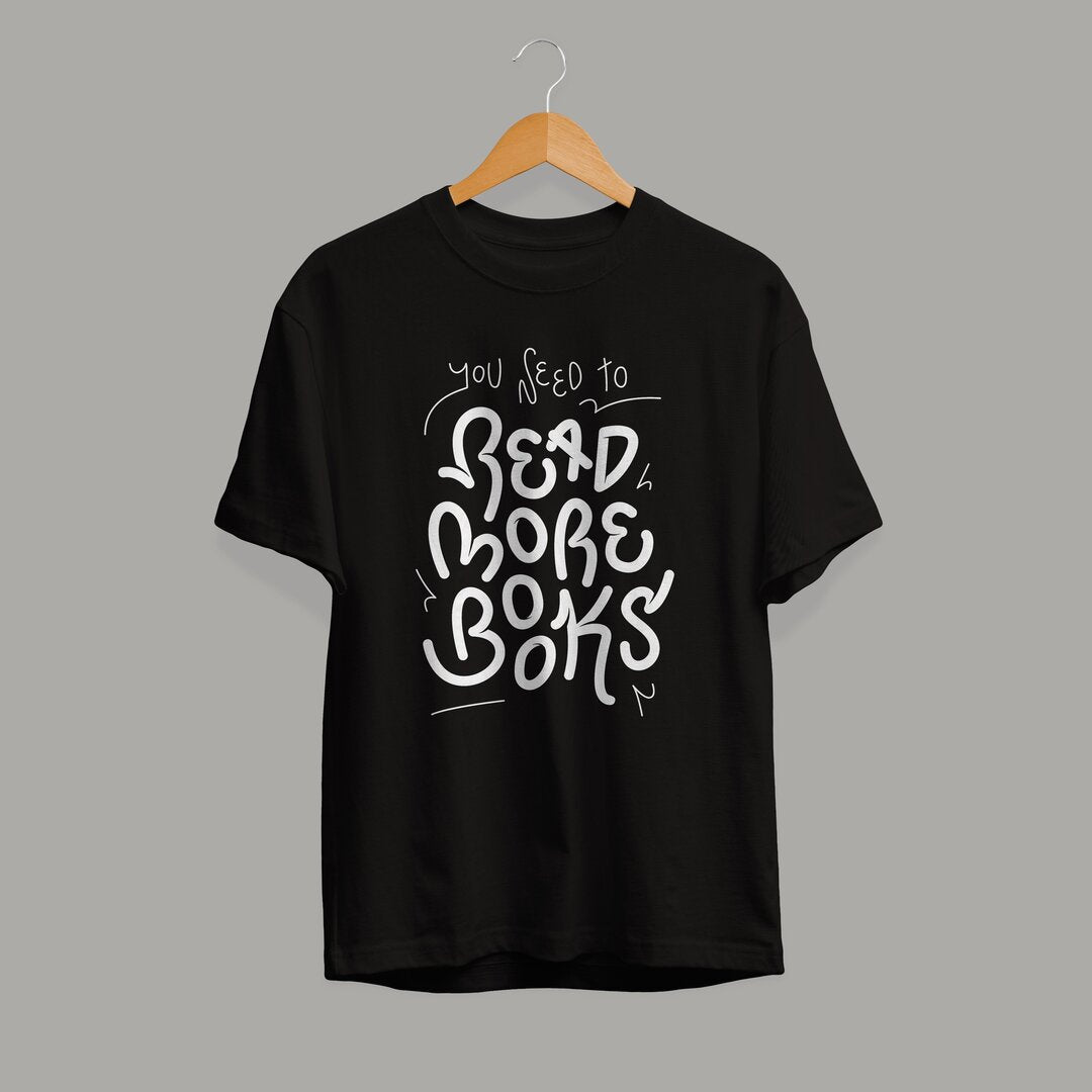 Read More Books Half Sleeve T-Shirt — Black