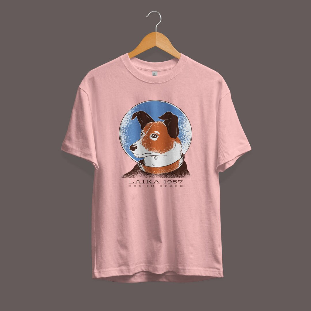 Laika 1957 Half Sleeve T-Shirt — Baby Pink