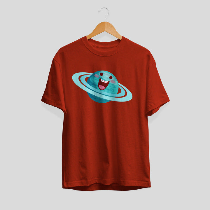 Uranus Cartoon Half-Sleeve T-Shirt