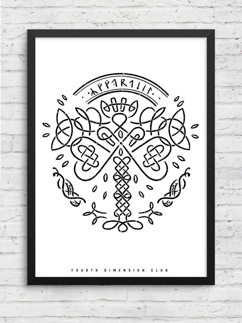 Yggdrasil Tree Framed Poster — A3 12 X 18 Inch