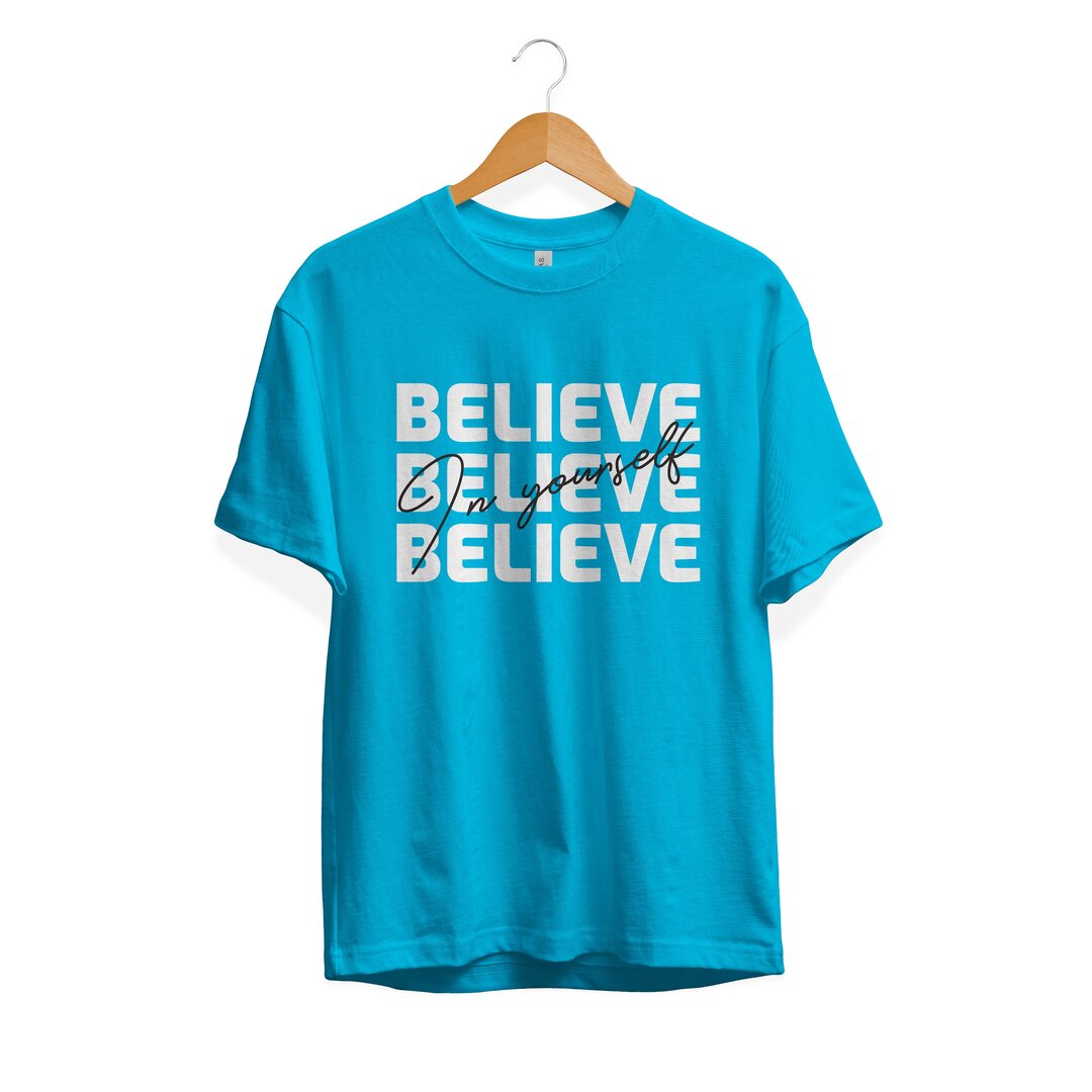Believe Yourself graphic tee front print – Fourth Dimension Club