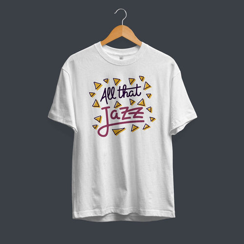 All That Jazz graphic tee front print – Fourth Dimension Club