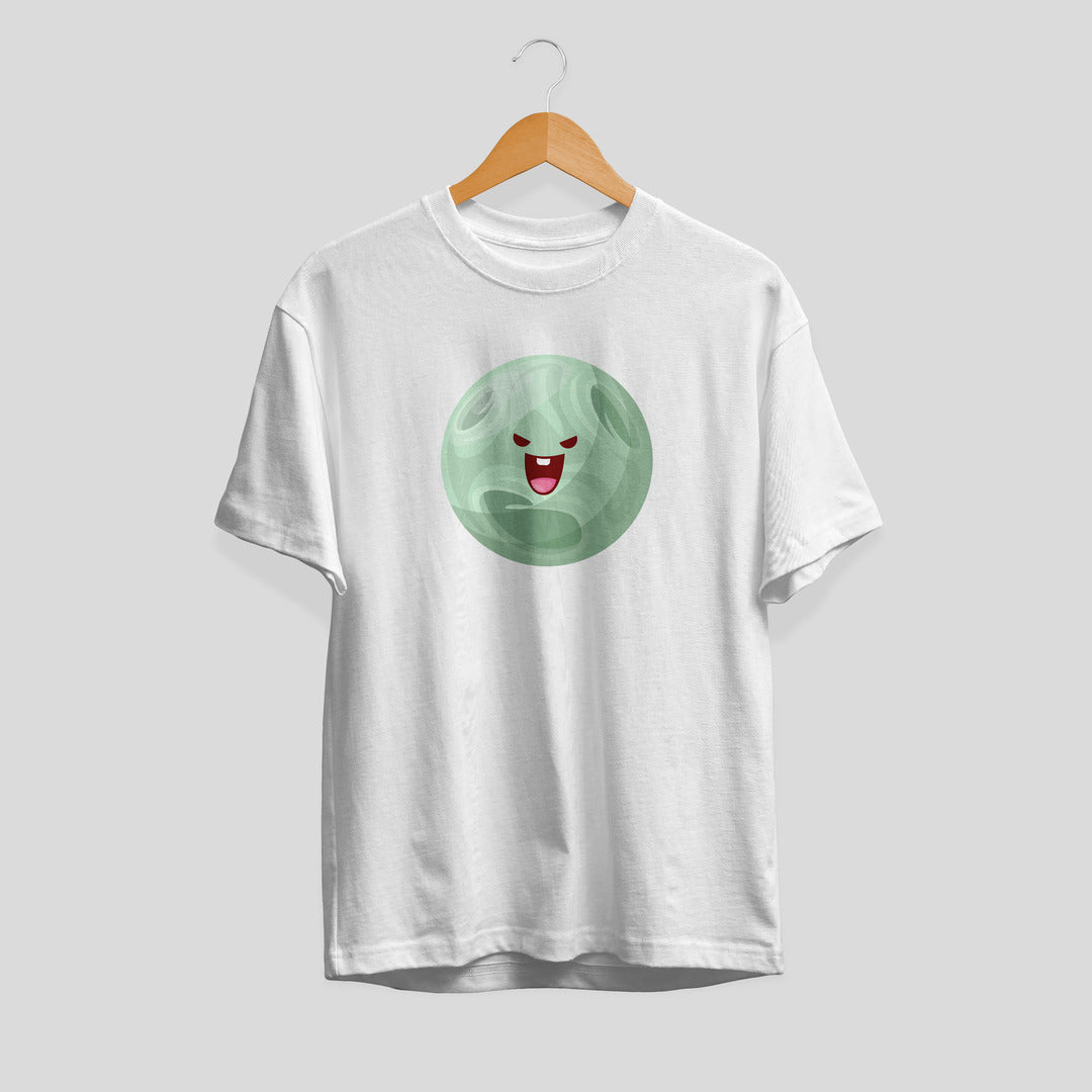Venus Cartoon Half-Sleeve T-Shirt — White