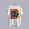 Bitcoin Abstract graphic tee front art – Fourth Dimension Club