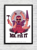 Mr. Fix It framed poster – Fourth Dimension Club