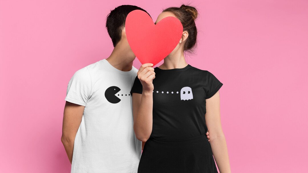 Pacman Couple Half Sleeve T-shirt