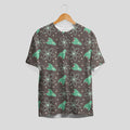 Atom, Rocket & Stars Pattern T-Shirt