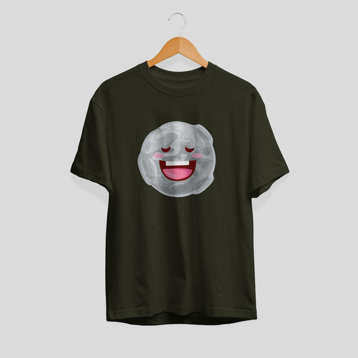 Moon Cartoon Half-Sleeve T-Shirt