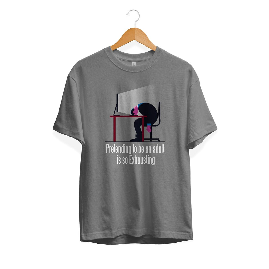 Pretending To Be An Adult graphic tee – Fourth Dimension Club