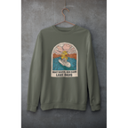 Boat, Lake & Sunset Unisex Sweatshirt — Olive