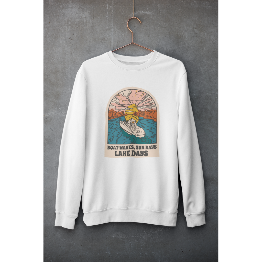 Boat Lake Sunset crew sweatshirt – Fourth Dimension Club