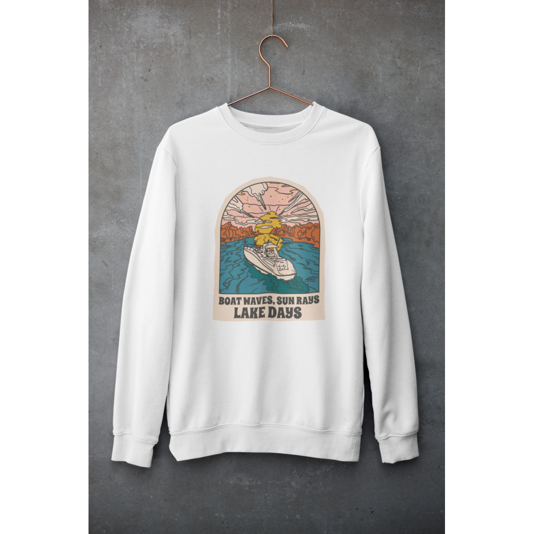 Boat Lake Sunset crew sweatshirt – Fourth Dimension Club