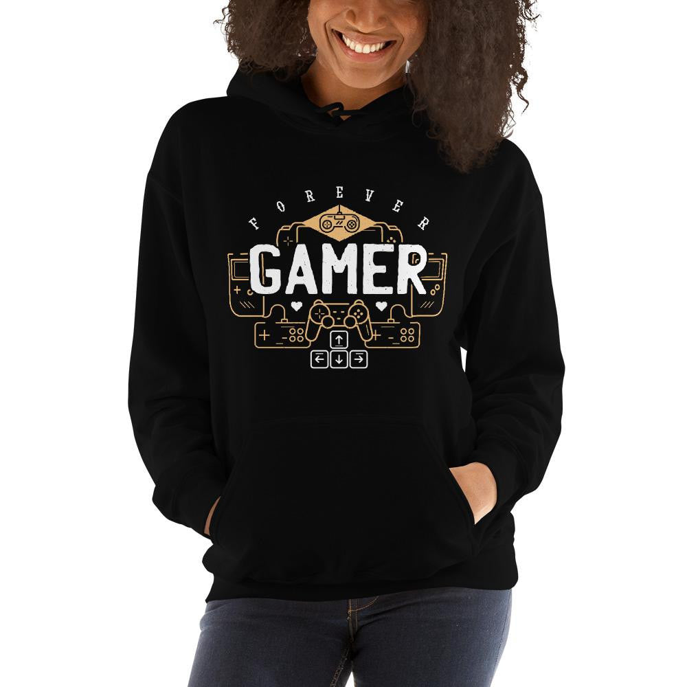 Forever Gamer Unisex Hooded Sweatshirt — detail view 3