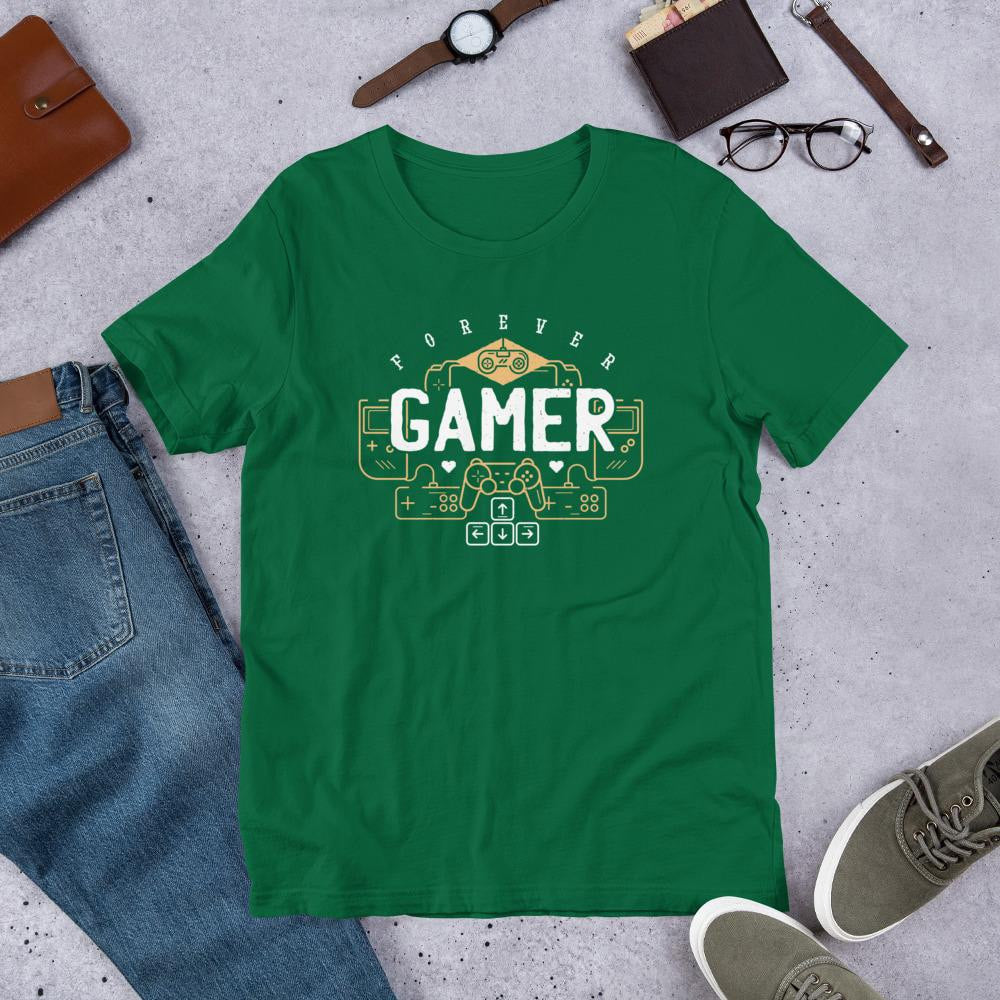 Forever Gamer Half Sleeve T-Shirt — Green