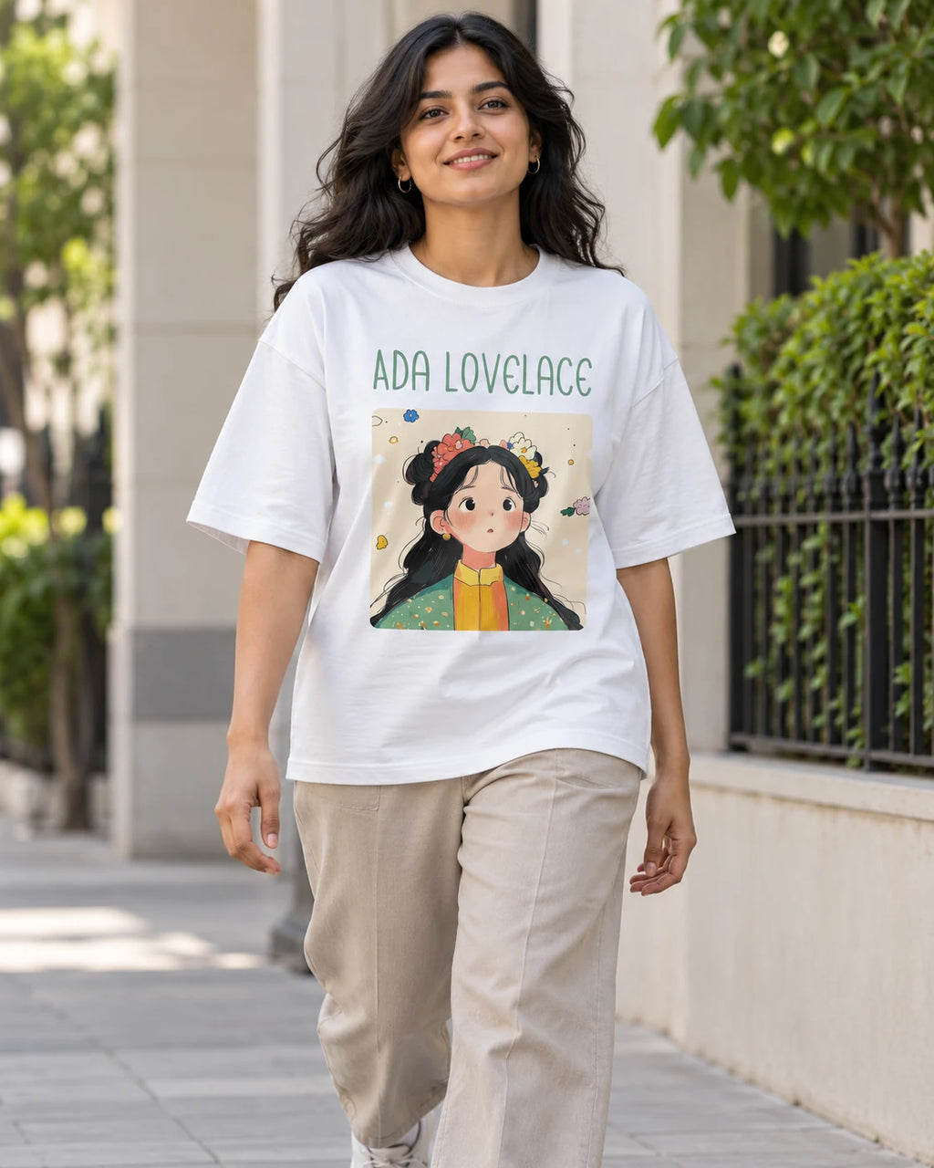 Ada Lovelace Oversized French Terry T-Shirt #GeniusDoodles