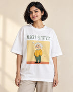 Albert Einstein Oversized French Terry T-Shirt #GeniusDoodles
