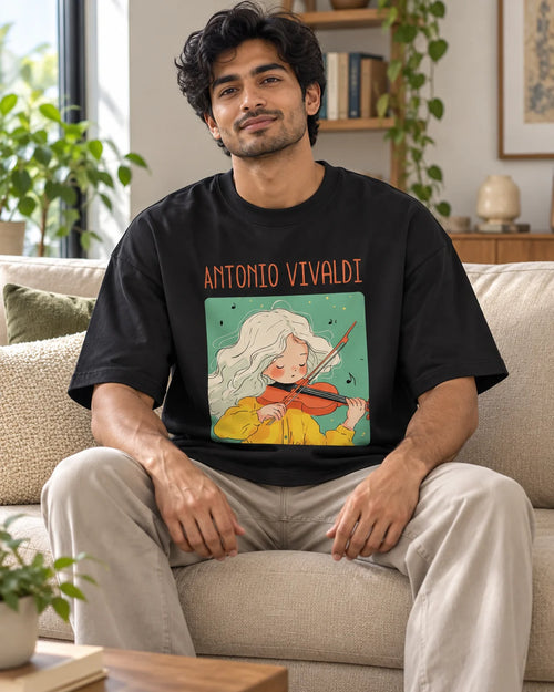 Antonio Vivaldi Oversized French Terry T-Shirt #GeniusDoodles