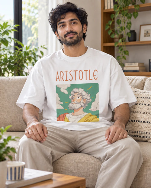Aristotle Oversized French Terry T-Shirt #GeniusDoodles