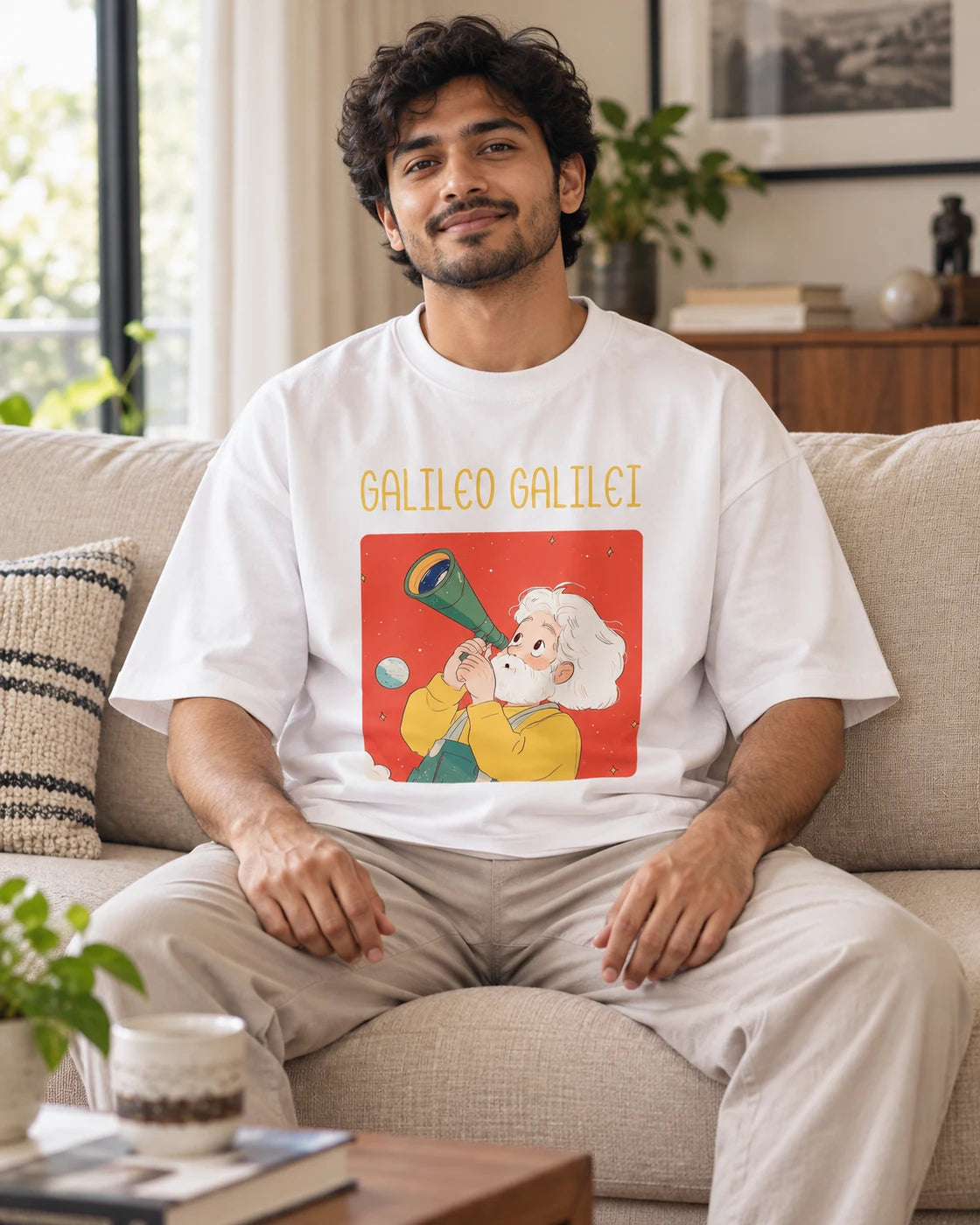 Galileo Galilei Oversized French Terry T-Shirt #GeniusDoodles