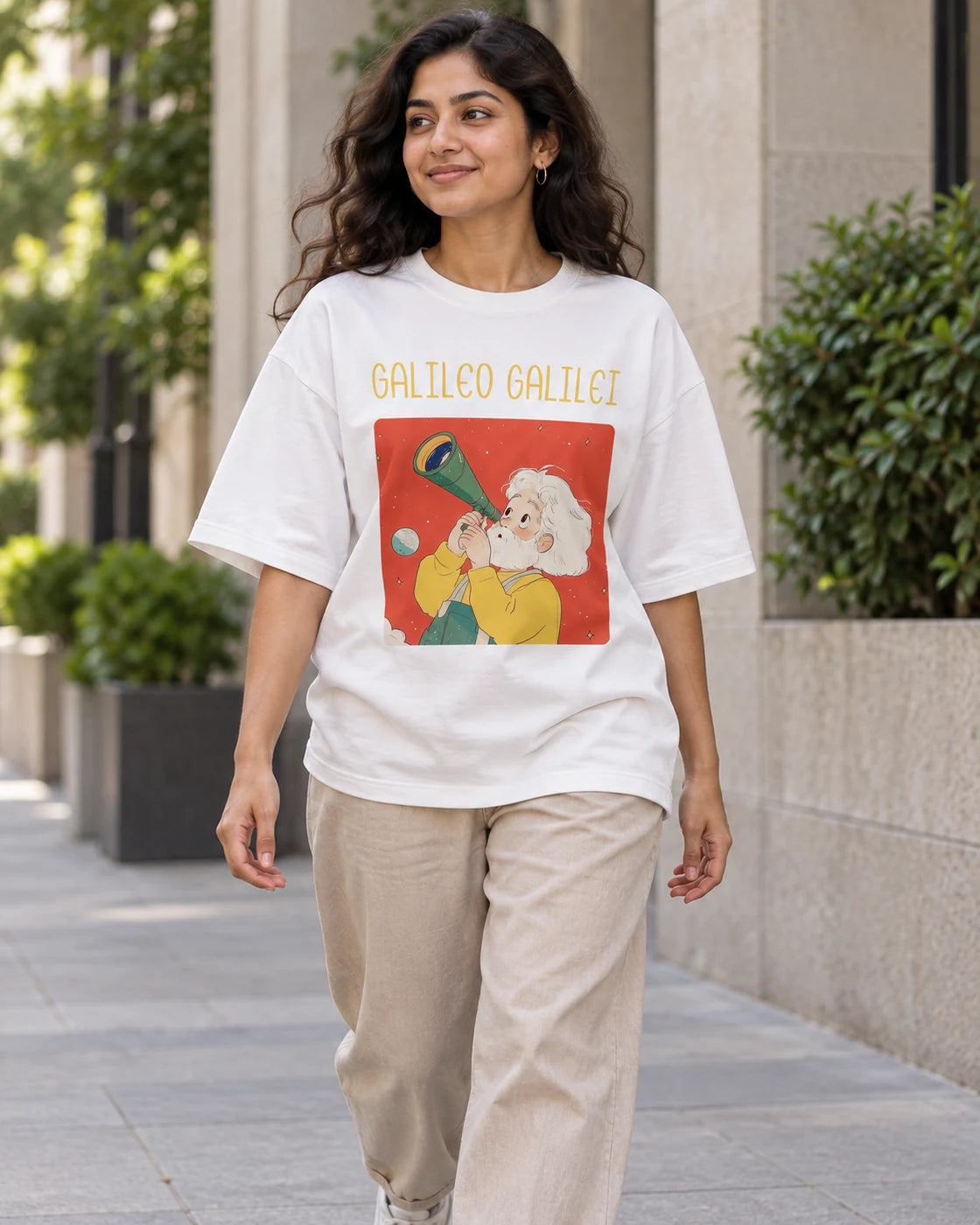 Galileo Galilei Oversized French Terry T-Shirt #GeniusDoodles