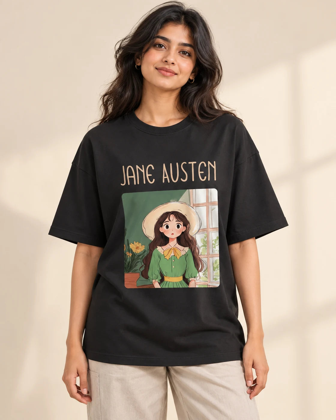 Jane Austen Oversized French Terry T-Shirt #GeniusDoodles