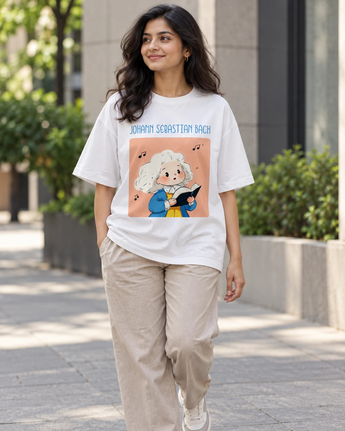 Johann Sebastian Bach Oversized French Terry T-Shirt #GeniusDoodles