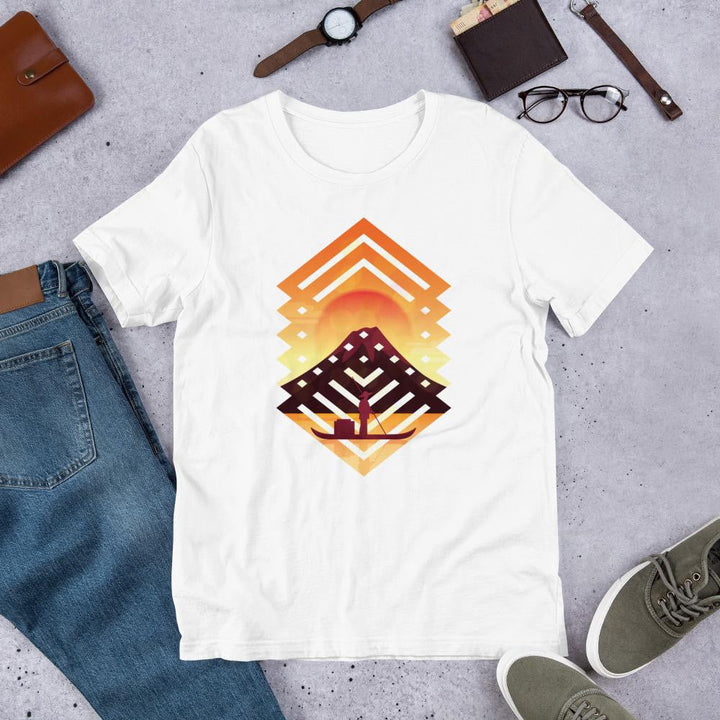 Geometric Sunset Half Sleeve T-Shirt