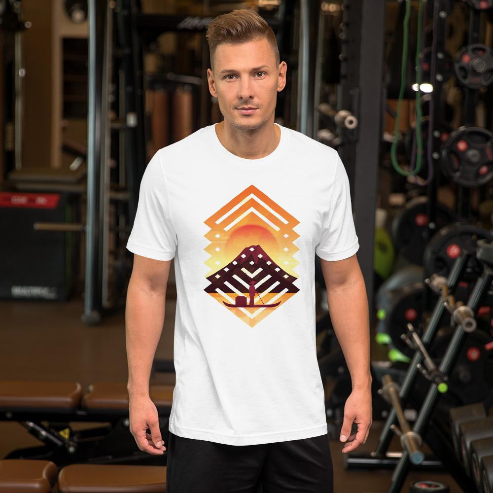 Geometric Sunset Half Sleeve T-Shirt — detail view 2