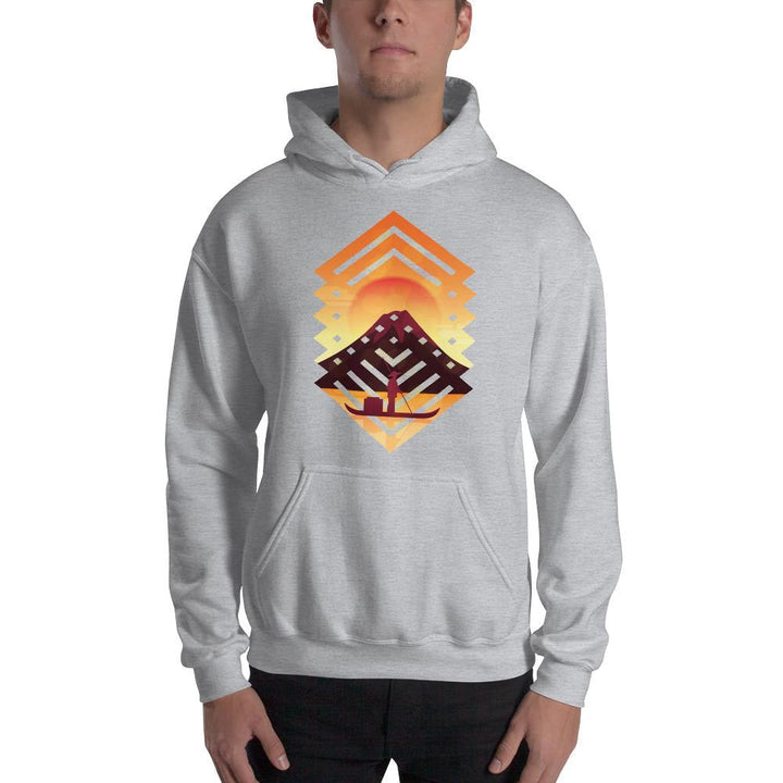 Geometric Sunset Unisex Hooded Sweatshirt