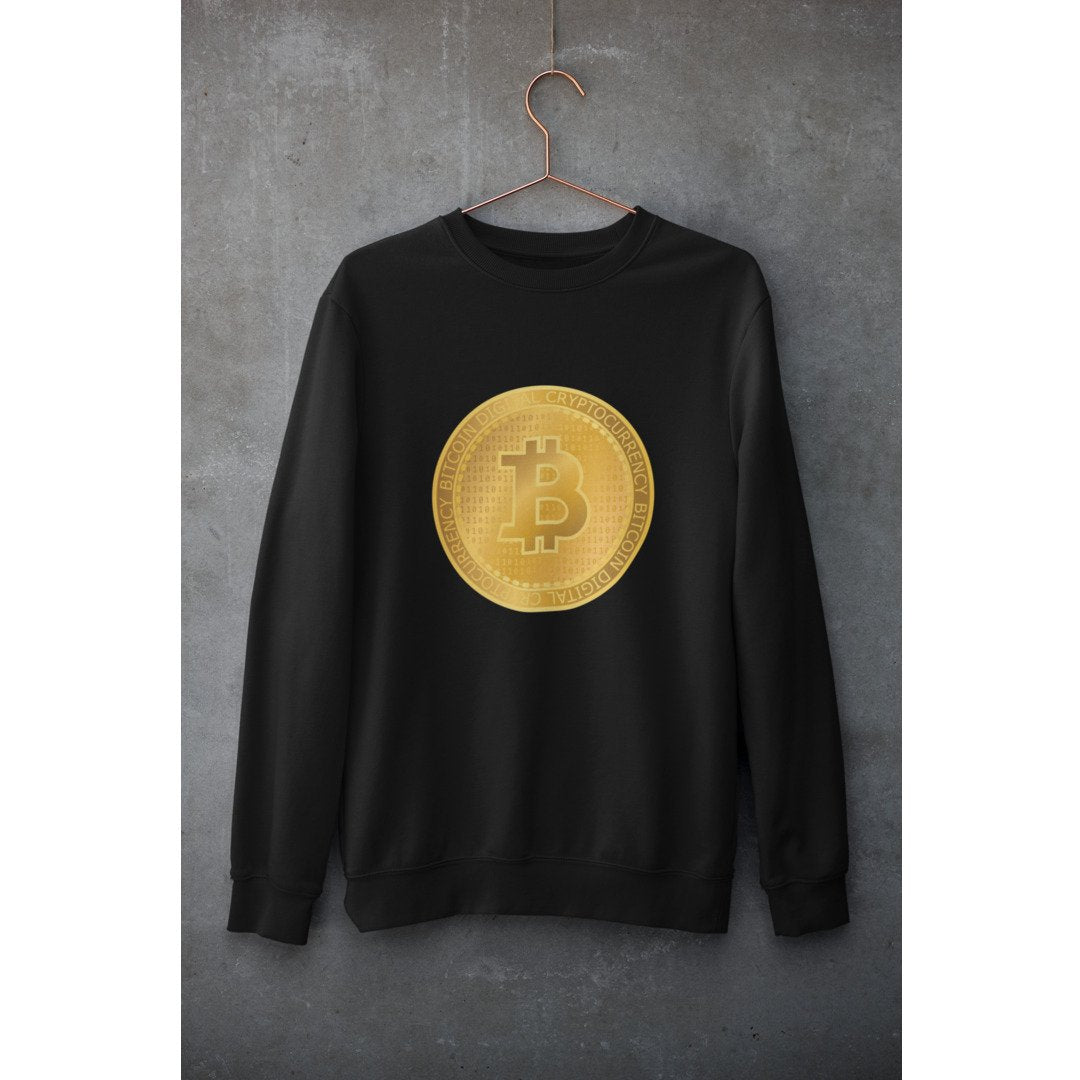 Golden Bitcoin graphic sweatshirt – Fourth Dimension Club