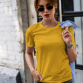 Women's Plain Half Sleeve T-Shirt — Golden Yellow