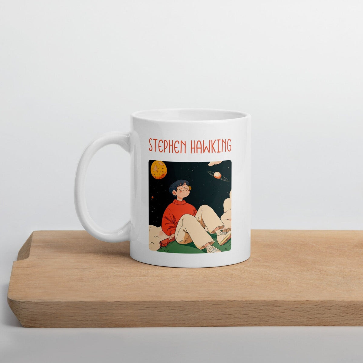 Stephen Hawking Coffee Mug — back view