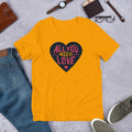 All You Need Is Love Half Sleeve T-Shirt — Gold