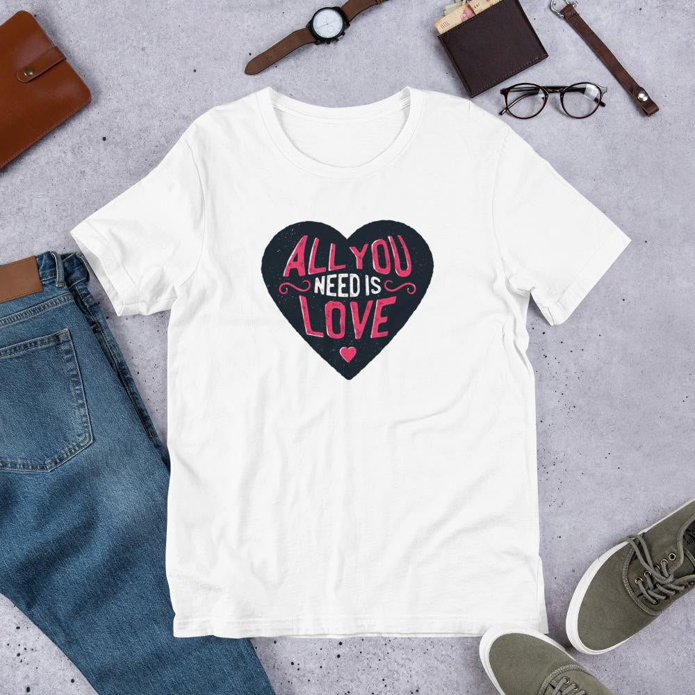 All You Need Is Love graphic tee front – Fourth Dimension Club