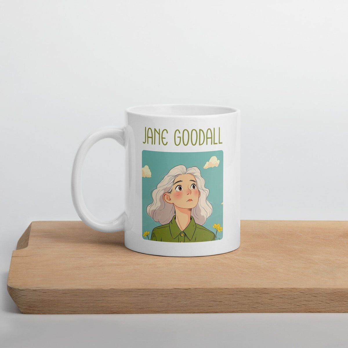 Jane Goodall Coffee Mug — back view