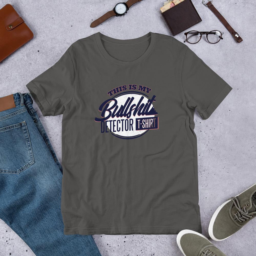 Bullshit Detector graphic tee front print – Fourth Dimension Club