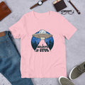 Alien Spaceship Half Sleeve T-Shirt — Light Pink