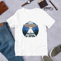 Alien Spaceship Half Sleeve T-Shirt — White