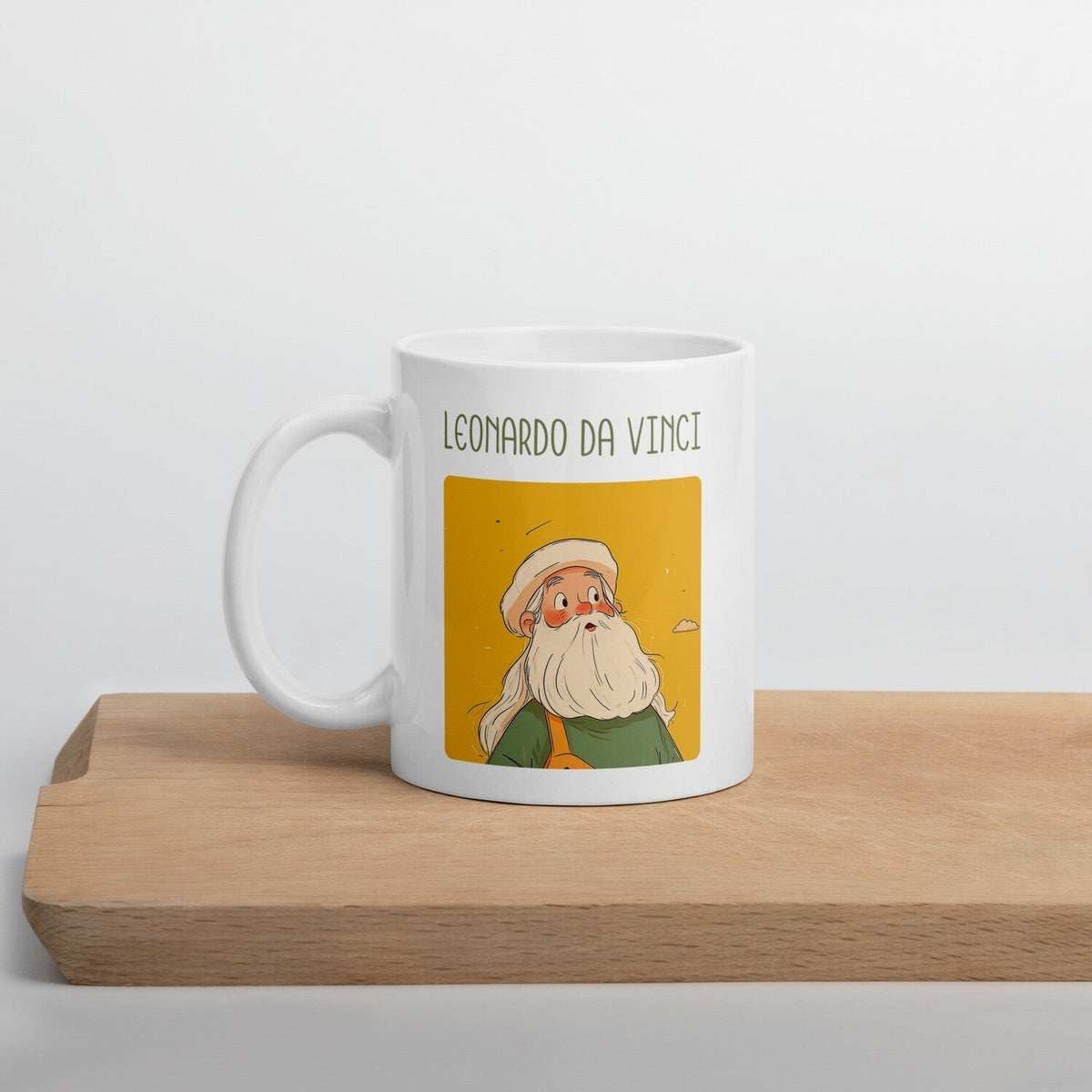 Leonardo da Vinci Coffee Mug — back view