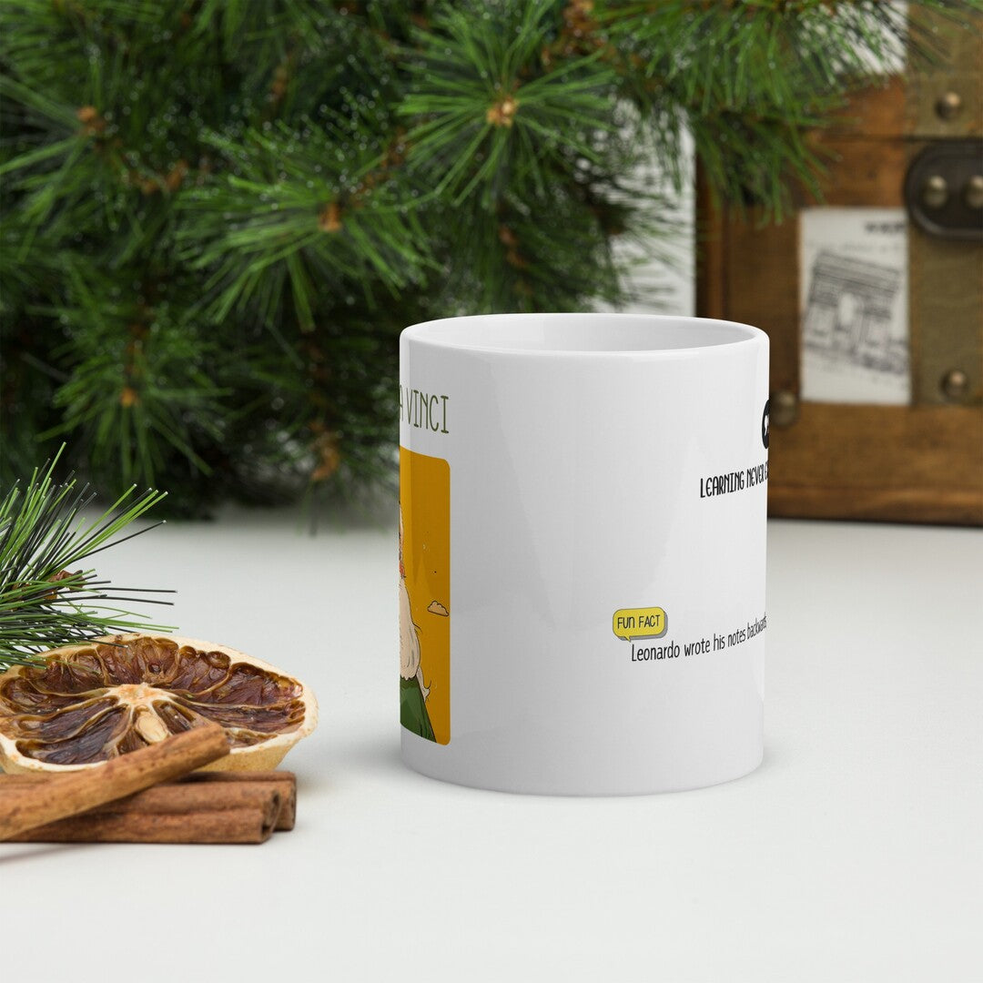 Leonardo da Vinci Coffee Mug — detail view 3