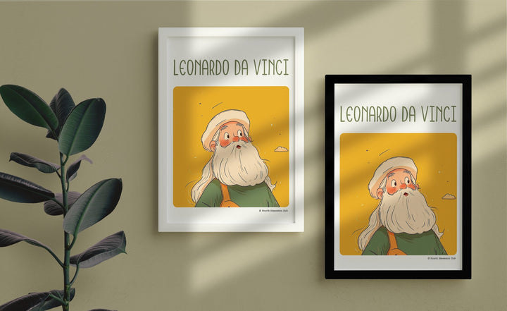 Leonardo da Vinci Framed Poster #GeniusDoodles