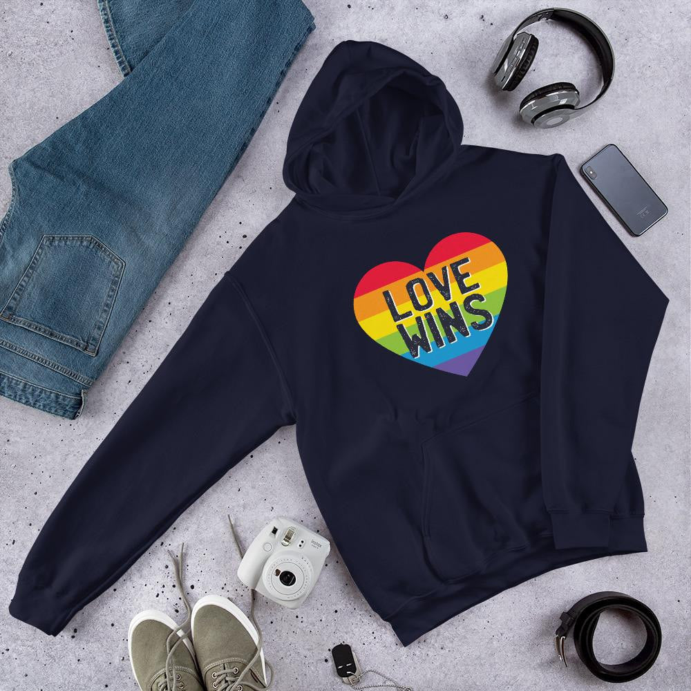 Love Wins Unisex Hooded Sweatshirt