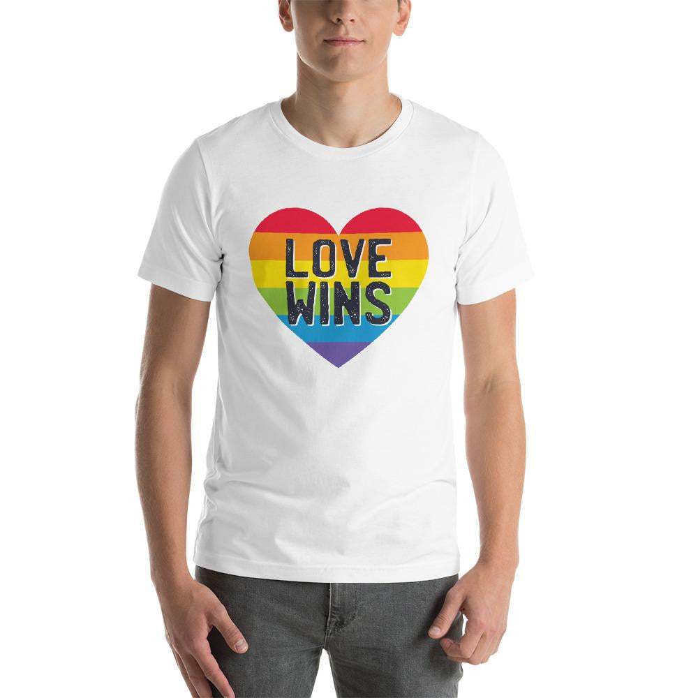 Love Wins Half Sleeve T-Shirt — White (2)