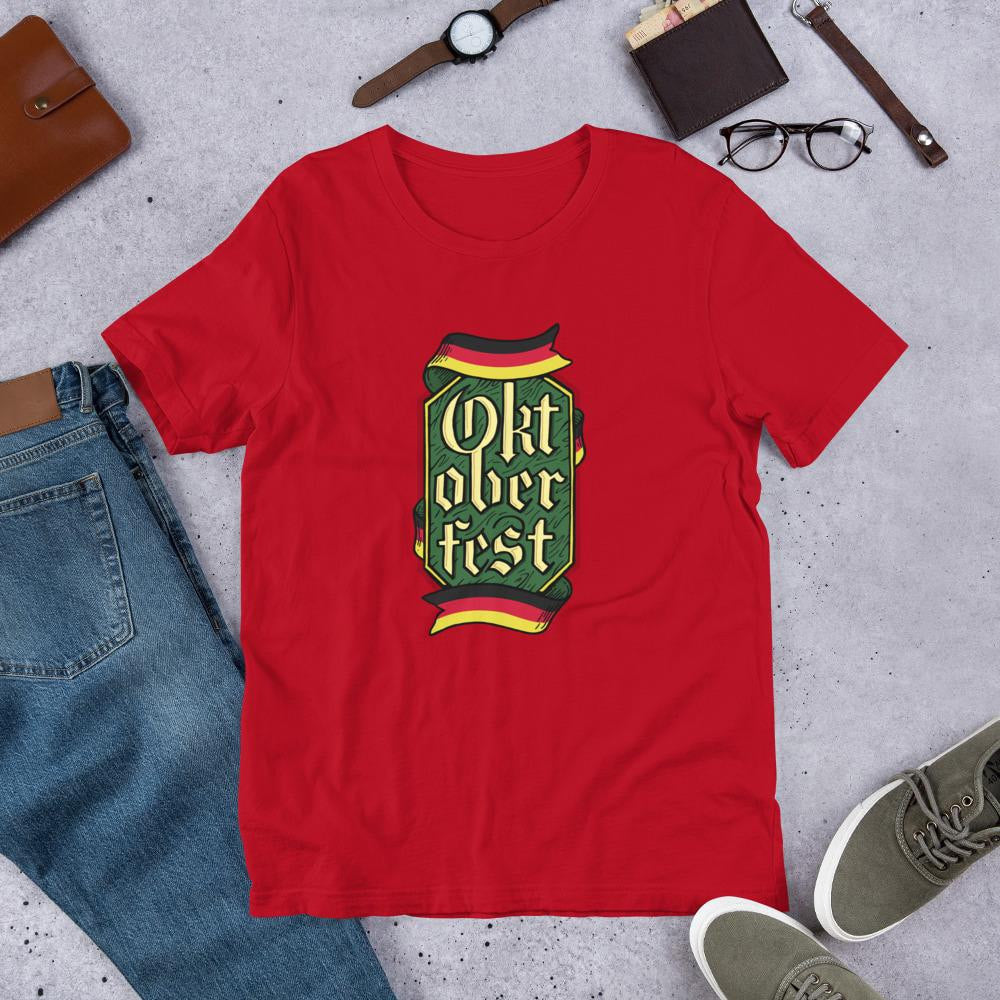 Oktoberfest Half Sleeve T-Shirt — Red