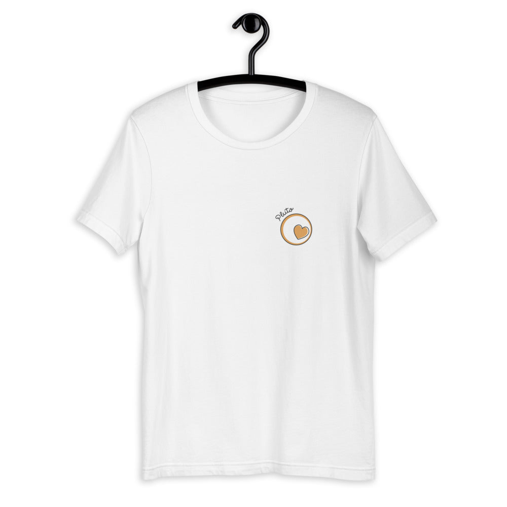 Pluto pocket science tee front graphic – Fourth Dimension Club