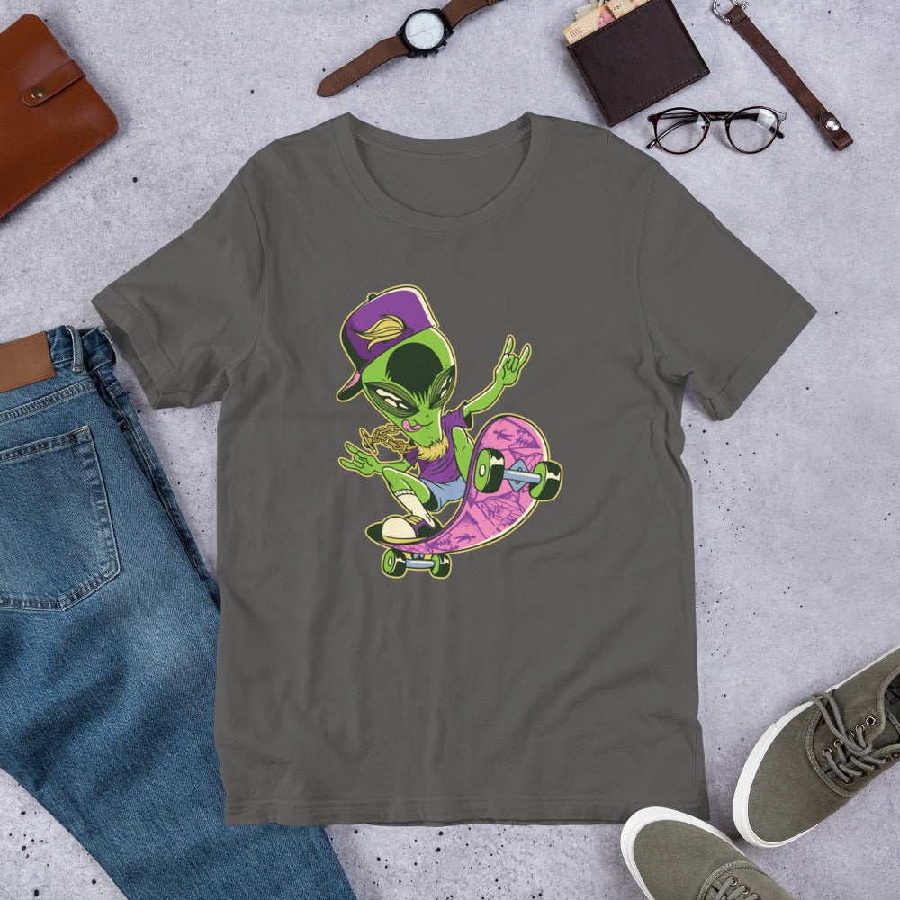 Alien Skater Half-Sleeve T-Shirt — Asphalt