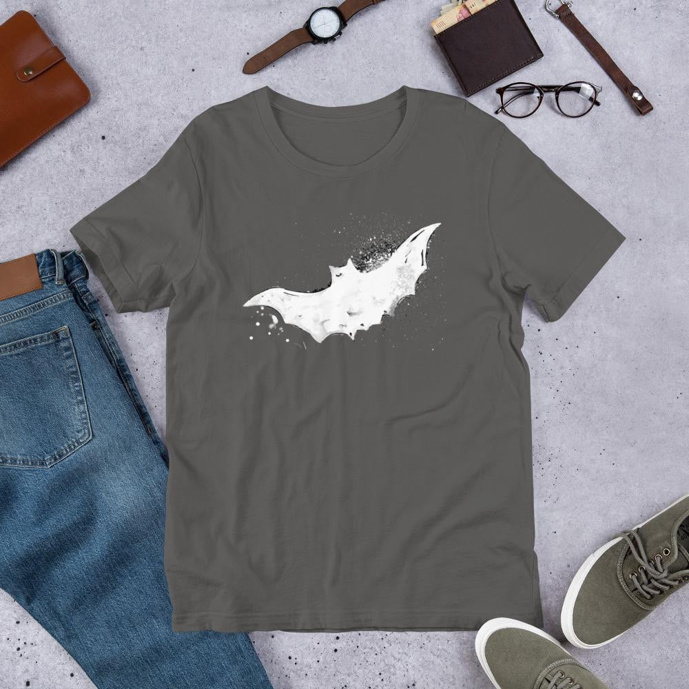 Bat Halloween Half-Sleeve T-Shirt — Asphalt