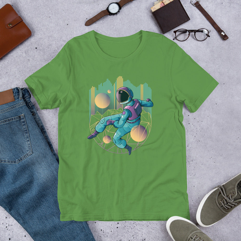 Techno Astronaut Half-Sleeve T-Shirt — Leaf