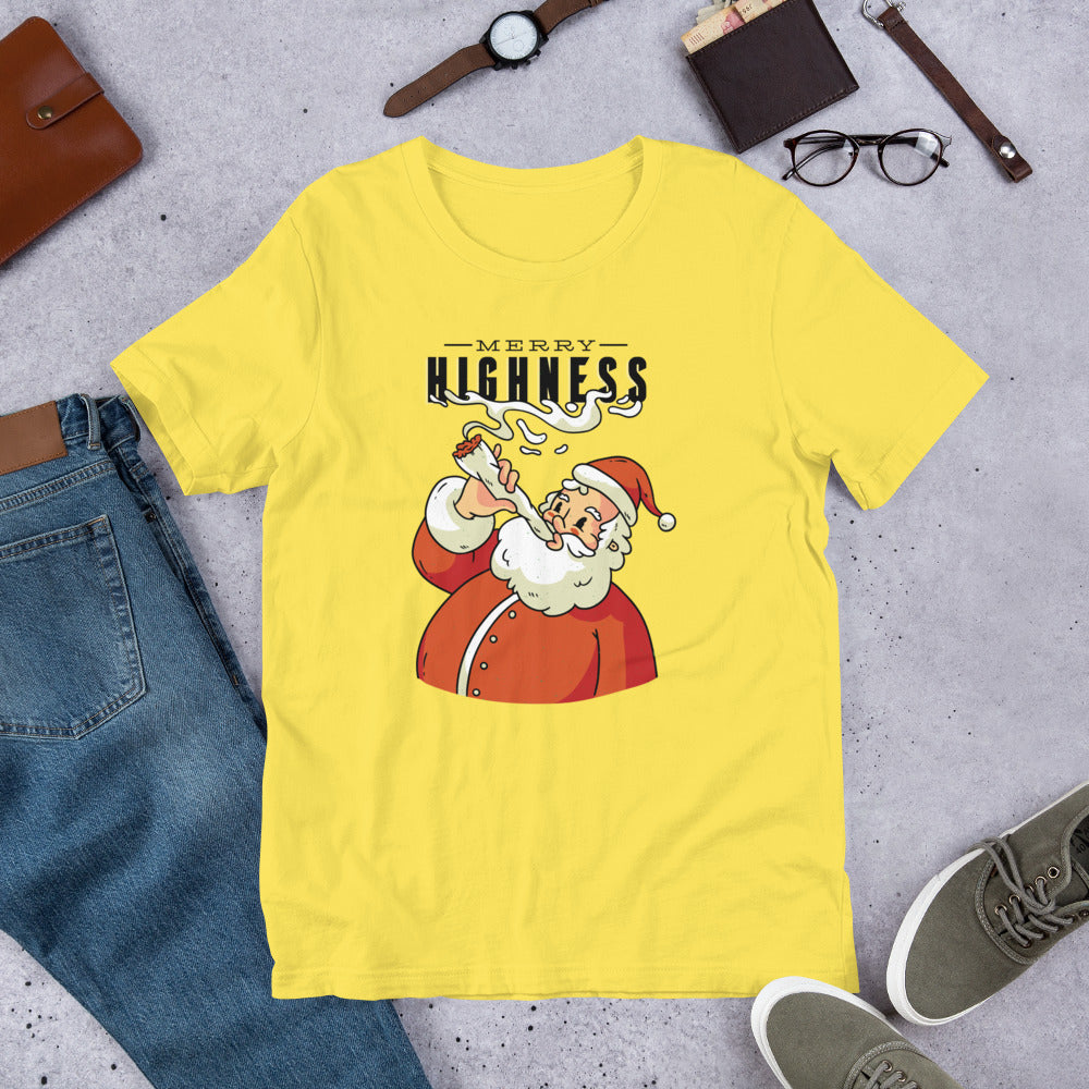 Merry Highness Half-Sleeve T-Shirt — Yellow