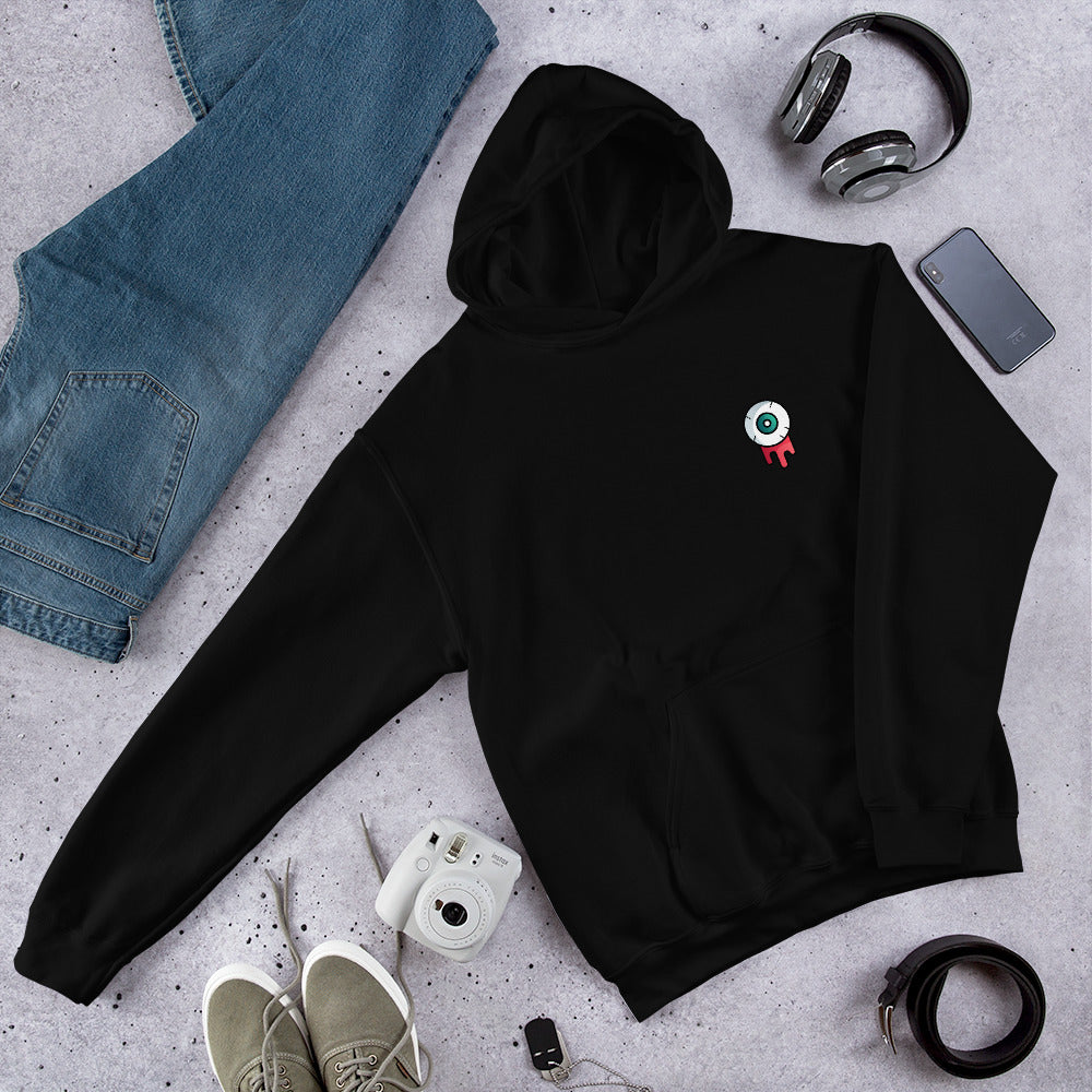 Bleeding Eye Unisex Hooded Sweatshirt — Black